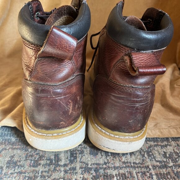 Irish Setter Ashby Work Boots Men 9 D Moc Toe Safety Toe Brown Leather Thrashed - Picture 4 of 11